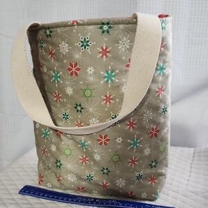 Hand Sewn Quilted Christmas Tote